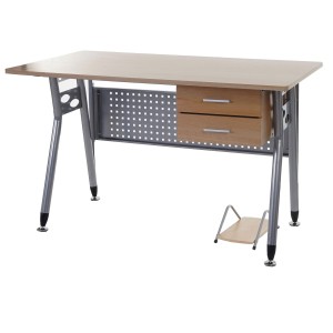 Mesa para ordenador CARIBE, en metal con cajones y soporte para CPU