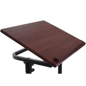 Mesa / Atril STAND PRO, superficie para ordenador en madera color nogal, ajustable en altura