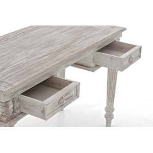 Escritorio LUCAS, de estilo clásico y hecha a mano, dimensiones 130x82,5x60 cm