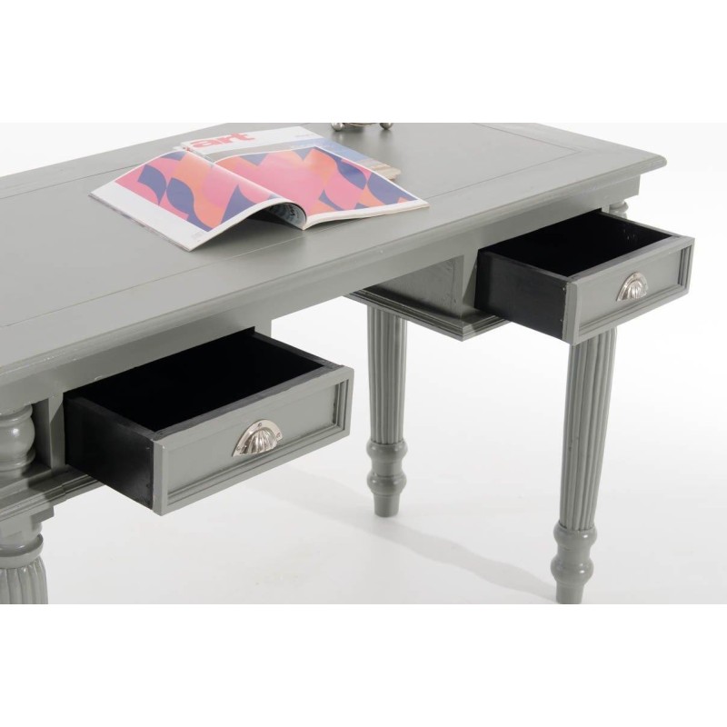 Escritorio LUCAS, de estilo clásico y hecha a mano, dimensiones 130x82,5x60 cm