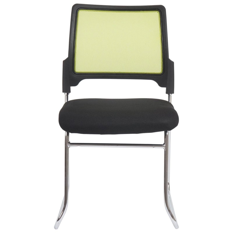 Lote de 4 sillas de confidente PISA apilables con diseño ergonómico, estructura metálica y tapizadas en malla transpirable