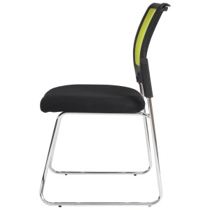 Lote de 4 sillas de confidente PISA apilables con diseño ergonómico, estructura metálica y tapizadas en malla transpirable