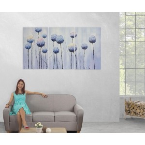 Cuadro ALLIUM 90x165x3,5 cm, pintado a mano al óleo