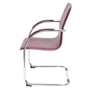 Lote de 2 sillas de confidente ZEUS, estructura metálica y tapizadas en piel sintética de gran calidad