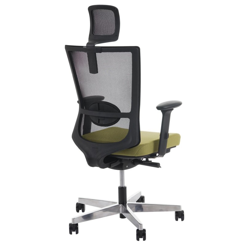 Silla ergonómica NILO PRO, 100% ajustable, en negro