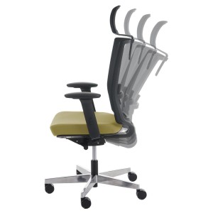 Silla ergonómica NILO PRO, 100% ajustable, en negro