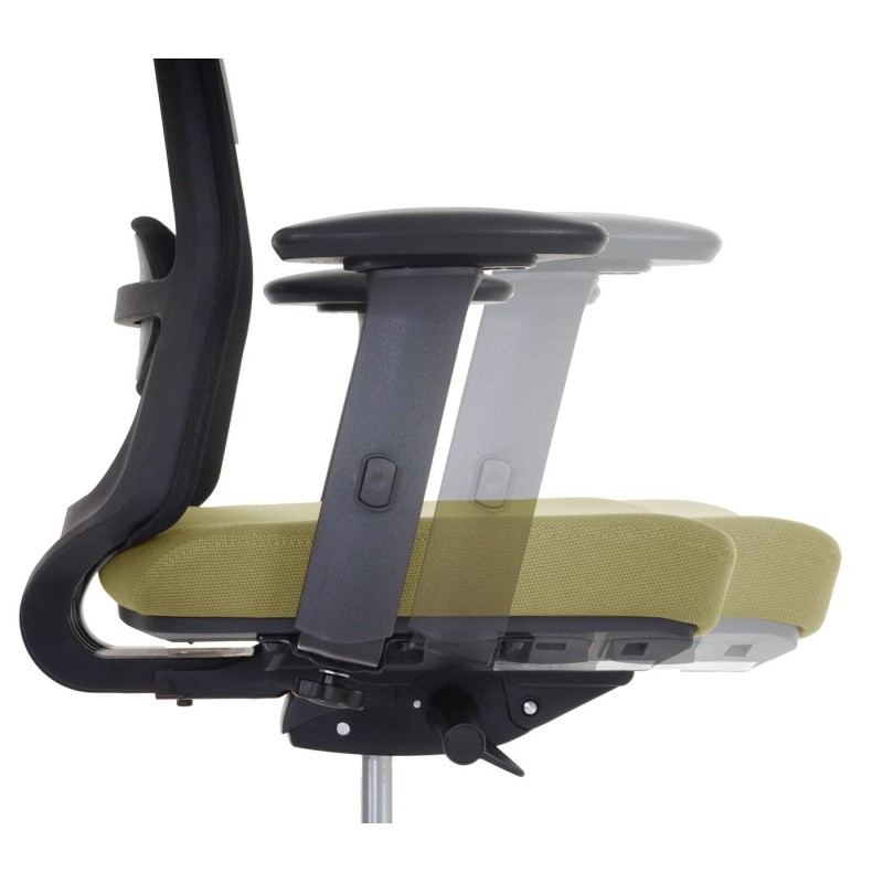 Silla ergonómica NILO PRO, 100% ajustable, en negro