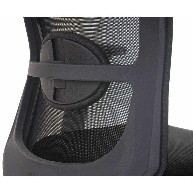 Silla ergonómica NILO PRO, 100% ajustable, en negro