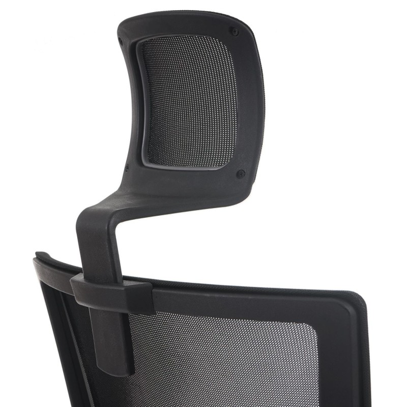 Silla ergonómica NILO PRO, 100% ajustable, en negro