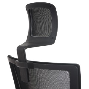 Silla ergonómica NILO PRO, 100% ajustable, en negro