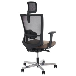 Silla ergonómica NILO PRO, 100% ajustable, en negro
