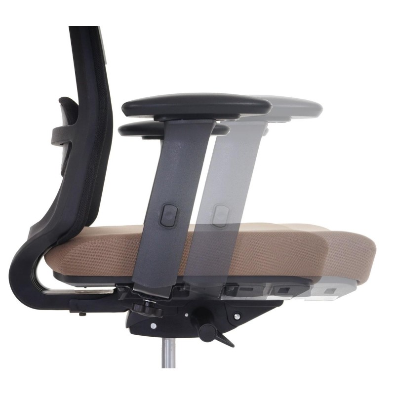 Silla ergonómica NILO PRO, 100% ajustable, en negro