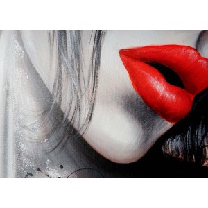 Cuadro REFLEJOS 80x80x3 cm, pintado a mano al óleo