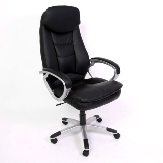 Sillón de oficina o gaming ROBINSON respaldo muy alto, en negro