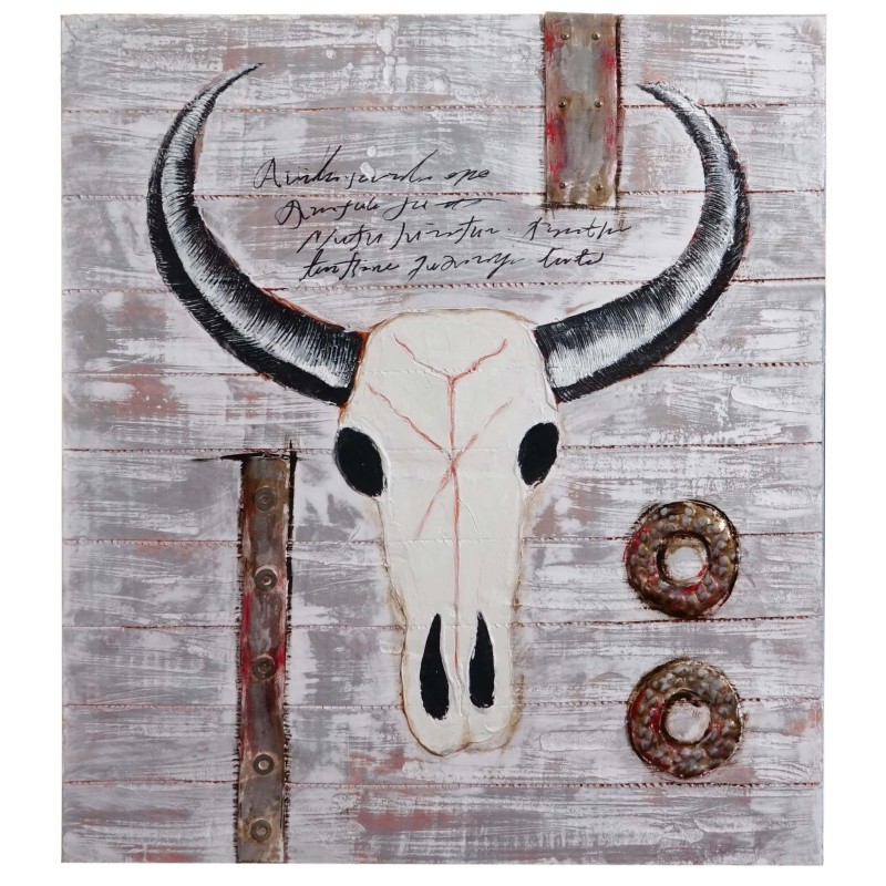 Cuadro TORO 100x90x3,5 cm, pintado a mano al óleo