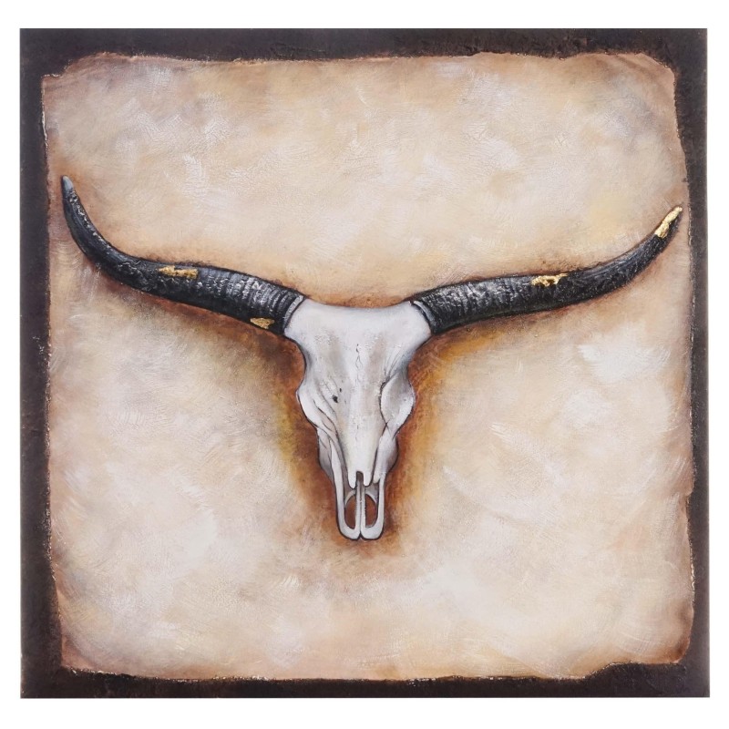 Cuadro WESTERN 100x100x3,5 cm, pintado a mano al óleo