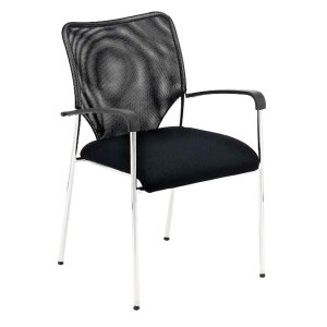 Silla de Confidente JAMAICA, bonito diseño, robusta y resistente, en malla transpirable Negro