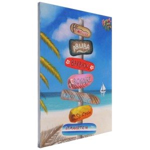 Cuadro PARAISOS 100x75x3,5, pintado a mano al óleo