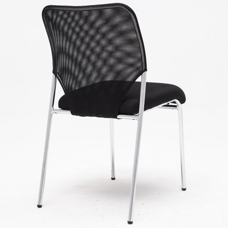 Silla de Confidente JAMAICA, sin brazos, bonito diseño, robusta y resistente, en malla transpirable Negro