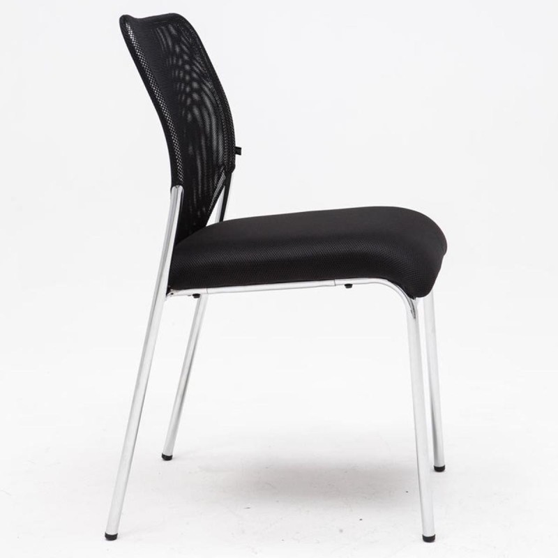 Silla de Confidente JAMAICA, sin brazos, bonito diseño, robusta y resistente, en malla transpirable Negro