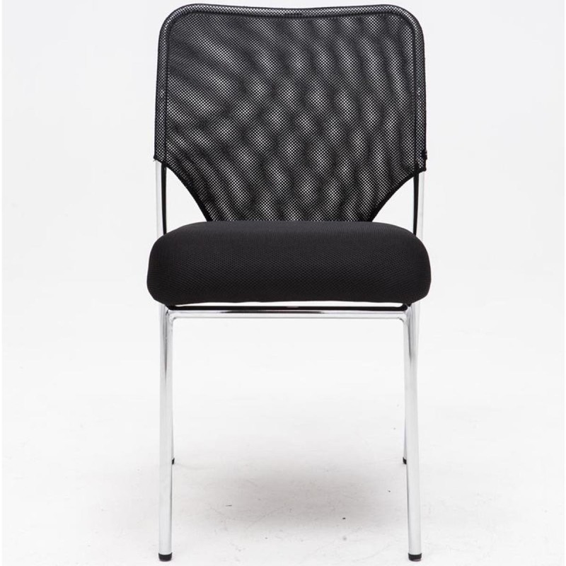 Silla de Confidente JAMAICA, sin brazos, bonito diseño, robusta y resistente, en malla transpirable Negro