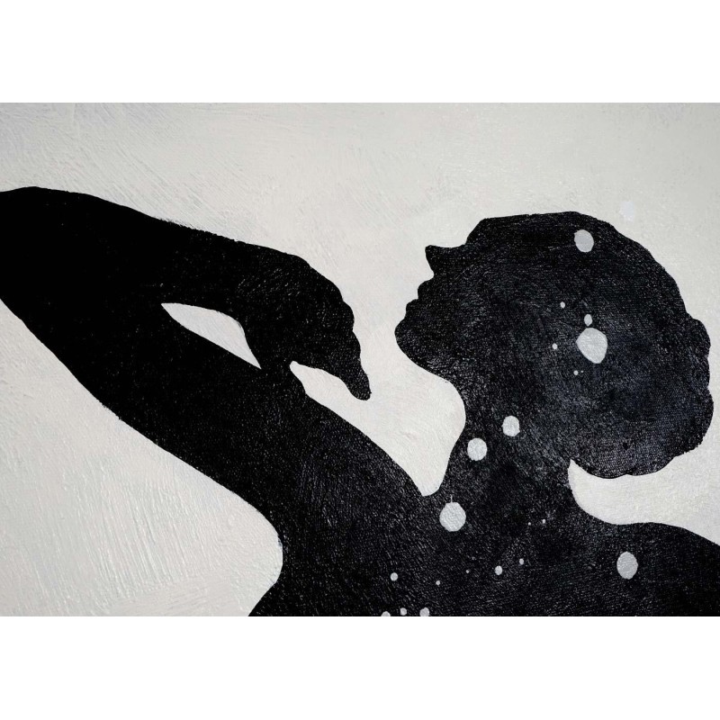 Cuadro DANZA 120x90x3,5 cm, pintado a mano al óleo