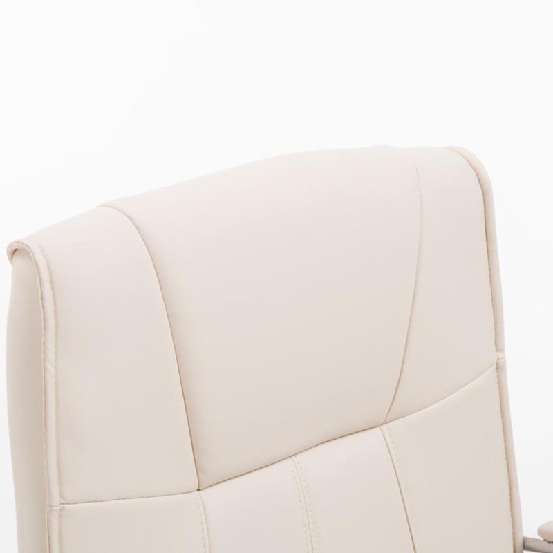 Silla de Confidente BORAU, estructura metálica, en Piel color negro