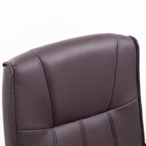 Silla de Confidente BORAU, estructura metálica, en Piel color negro