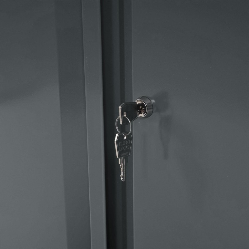 Armario archivador CARIN 2 PUERTAS 84x92x37 cm, gran capacidad y máxima robustez, color gris antracita