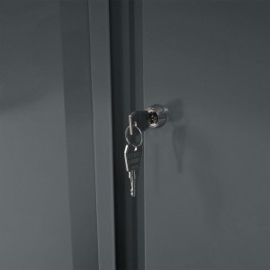 Armario archivador CARIN 2 PUERTAS 84x92x37 cm, gran capacidad y máxima robustez, color gris antracita