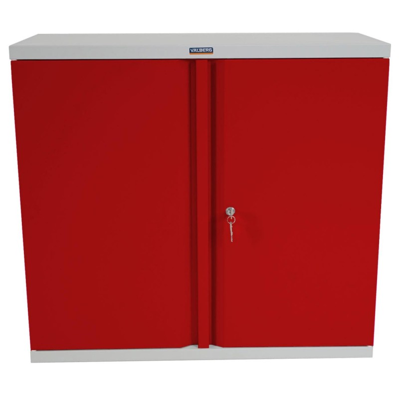 Armario archivador CARIN 2 PUERTAS 84x92x37 cm, gran capacidad y máxima robustez, color gris antracita