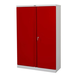 Armario archivador CARIN 2 PUERTAS 140x92x37 cm, gran capacidad y máxima robustez, color gris claro