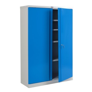 Armario archivador CARIN 2 PUERTAS 140x92x37 cm, gran capacidad y máxima robustez, color gris claro