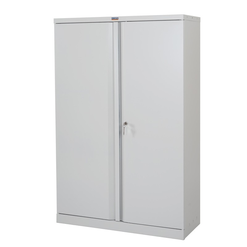 Armario archivador CARIN 2 PUERTAS 140x92x37 cm, gran capacidad y máxima robustez, color gris claro