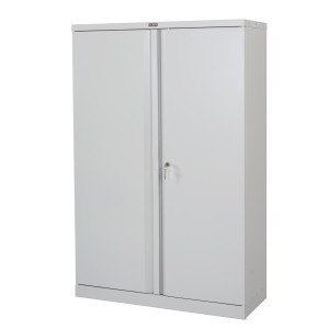 Armario archivador CARIN 2 PUERTAS 140x92x37 cm, gran capacidad y máxima robustez, color gris claro