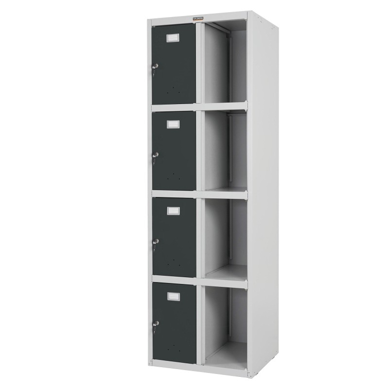 Taquilla BERIT 8 PUERTAS, 183x58x50 cm, gran capacidad con ocho compartimentos individuales y máxima robustez, color gris antrac