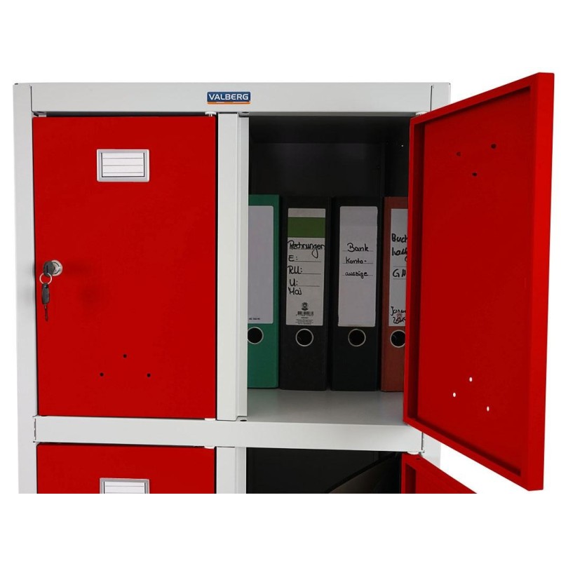 Taquilla BERIT 8 PUERTAS, 183x58x50 cm, gran capacidad con ocho compartimentos individuales y máxima robustez, color gris antrac