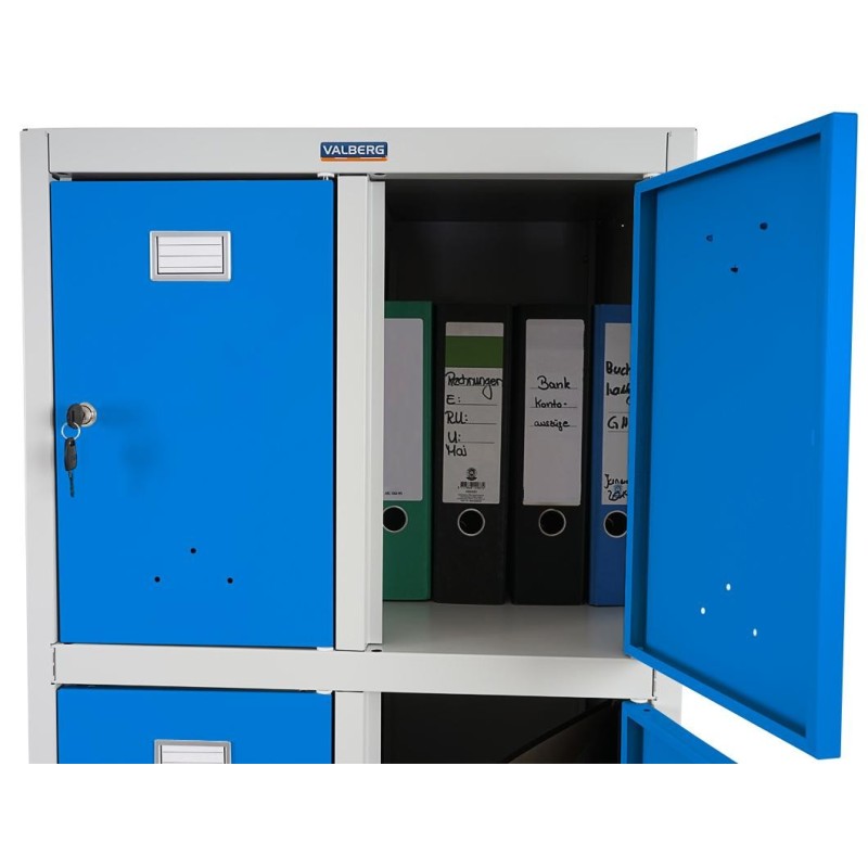 Taquilla BERIT 8 PUERTAS, 183x58x50 cm, gran capacidad con ocho compartimentos individuales y máxima robustez, color gris antrac