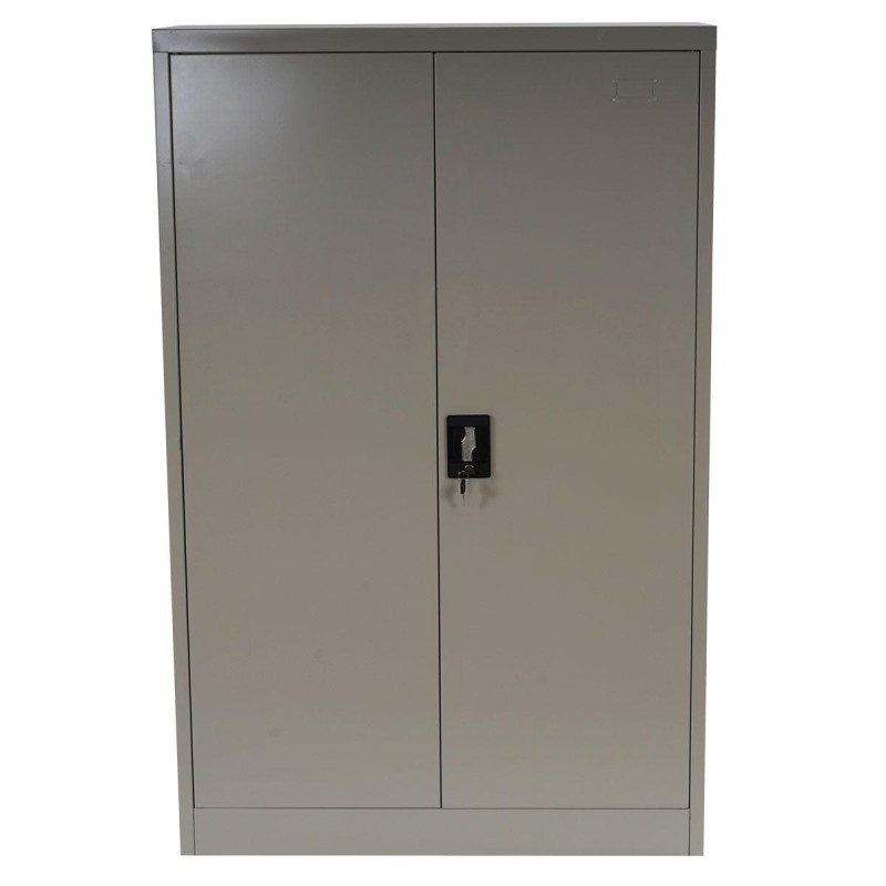 Armario archivador metálico EDIT 2 PUERTAS 140x80x40 cm. Gran capacidad de almacenaje y máxima robustez, color gris