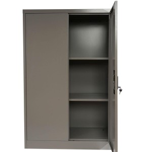 Armario archivador metálico EDIT 2 PUERTAS 140x80x40 cm. Gran capacidad de almacenaje y máxima robustez, color gris