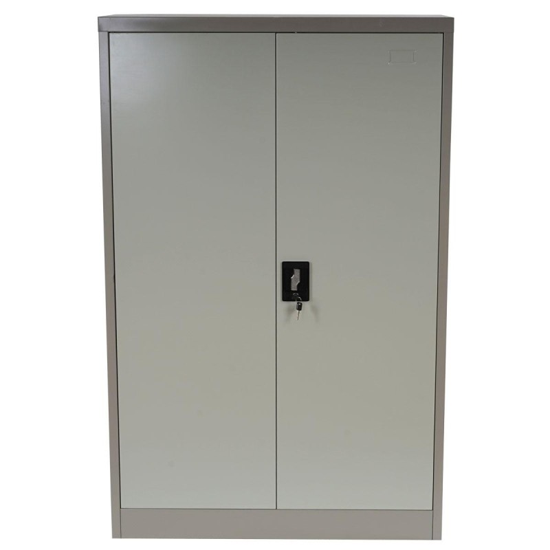 Armario archivador metálico EDIT 2 PUERTAS 140x80x40 cm. Gran capacidad de almacenaje y máxima robustez, color gris