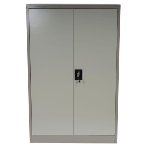 Armario archivador metálico EDIT 2 PUERTAS 140x80x40 cm. Gran capacidad de almacenaje y máxima robustez, color gris