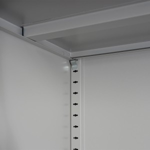 Armario archivador metálico EDIT de 180x85x40. 2 puertas batientes, gran capacidad de almacenaje y máxima robustez, color gris