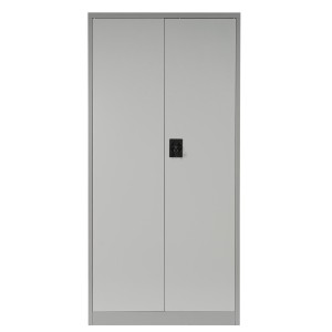 Armario archivador metálico EDIT de 180x85x40. 2 puertas batientes, gran capacidad de almacenaje y máxima robustez, color gris