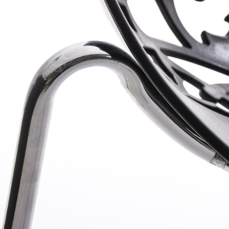 Silla de Confidente DENALI con estructura metálica apilable y exclusivo diseño en color negro