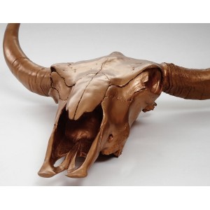 Decoración pared TAURO 64x64x21 cm, color Bronce