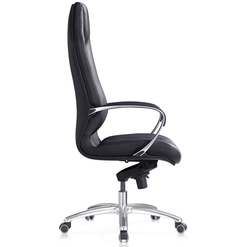 Sillón BATURA, homologado 8 horas y tapizado en piel natural color negro