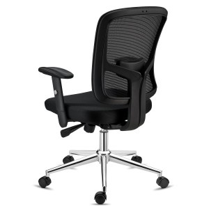 Silla Ergonómica MARKO, soporte lumbar, en negro