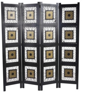 Biombo ELIN, 170x160x2cm, estructura de madera y precioso diseño