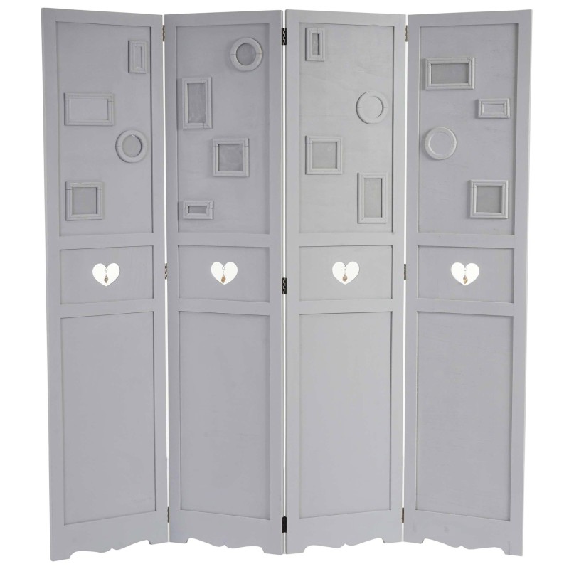 Biombo BROR, 170x160x2cm, estructura de madera con espacios para colocar fotografías